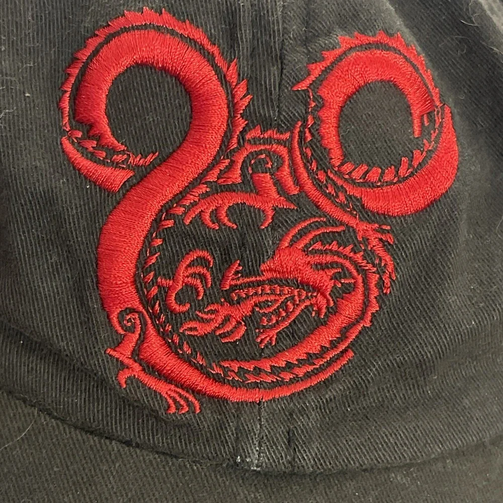 Walt Disney World Official Red Chinese Dragon Embroidered Mickey Hat Mushu Mulan